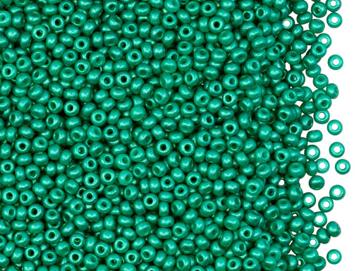 Rocaiiles 11/0 Perlmutt Grün Tschechisches Glas  Farbe_Green