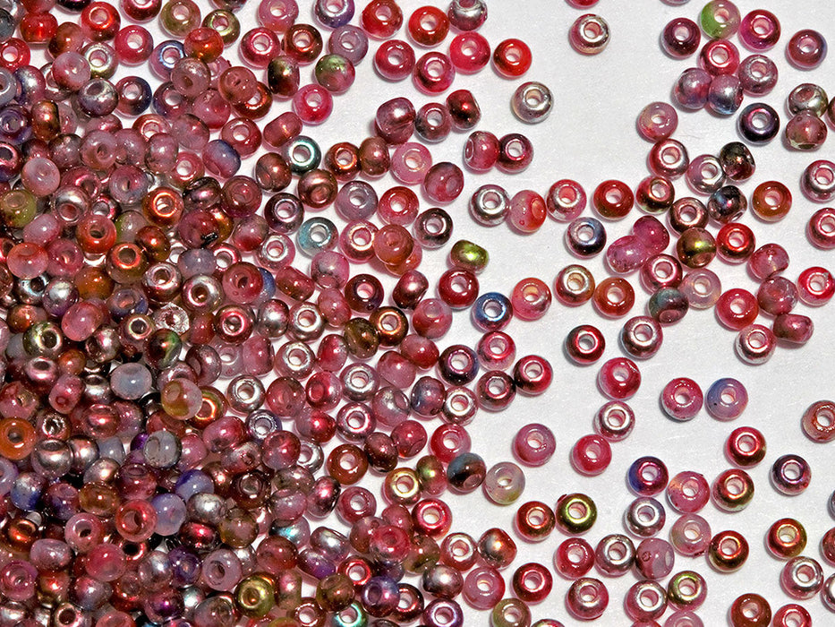20 g Rocaiiles 11/0, Weißer Alabaster Magic Apfel, Tschechisches Glas (Rocailles Seed Beads)