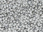 Seed Beads 11/0 geätzt Kreideweiß geätzt Grau Luster Tschechisches Glas  Farbe_Grey