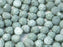 Rosetta Cabochons 6 mm 2-Loch  Kreideweiß Entenbraun Luster Tschechisches Glas  Color_Green