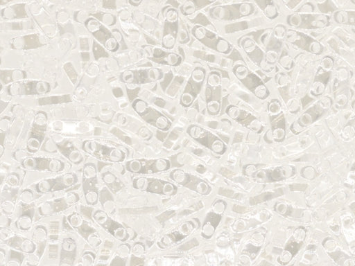 Quarter Tila™ Glasperlen 5x1.2x1.9 mm 2-Loch Kristall Luster Japanische Glasperlen Miyuki Farbe_Clear