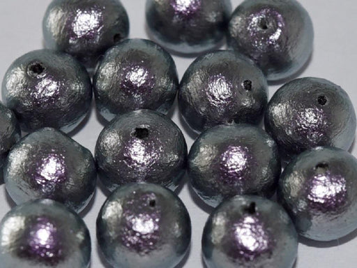 Cotton Pearls 12 mm Rich Gray Japanische Glasperlen Miyuki Grey