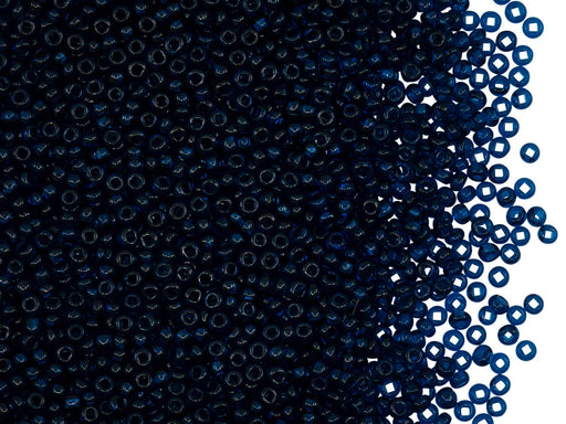 20 g 12/0 Rocailles Preciosa Ornela, Böhmische Glas, Dunkel Blau Transparent, quadratisches Loch