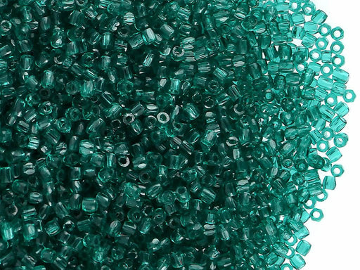 10 g 12/0 3-Cuts Rocailles Preciosa Ornela, Smaragdgrün Transparent, Tschechisches Glas