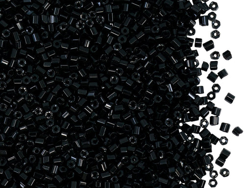 2-Cut Seed Beads Preciosa Ornela 12/0 Jet Black Tschechisches Glas  Black
