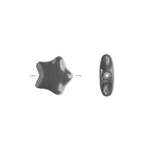 25 Stück Sternperlen 12 mm, Jet Full AB, Tschechisches Glas