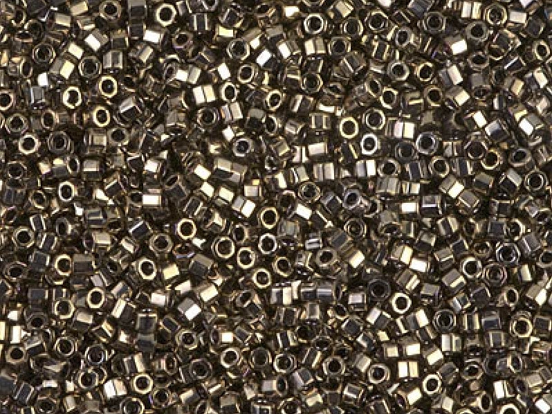 Delica Beads Cut 11/0 Silber galvanisiert mattiert Japanische Glasperlen Miyuki Farbe_Silver