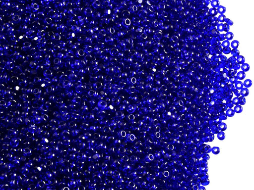 10 g 13/0 Cut Rocailles Charlotte Preciosa Ornela, Böhmische Glas, Dunkel Blau Transparent