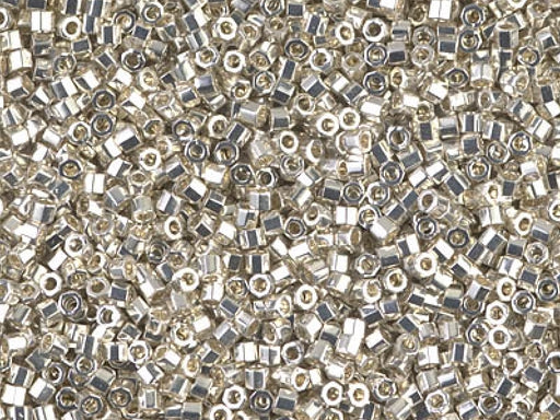 Delica Beads Cut 11/0 Silber galvanisiert Japanische Glasperlen Miyuki Farbe_Silver