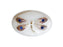 1 St. Tschechischer Glascabochon, Oval, Weiß, mit Libelle, handbemalt, Größe 14 (32 mm)