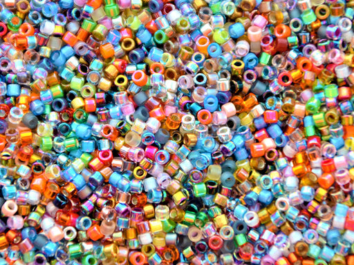 5 g Delica Glasperlen 15/0, Mix, Japanische Glasperlen Miyuki (Delica Seed Beads)