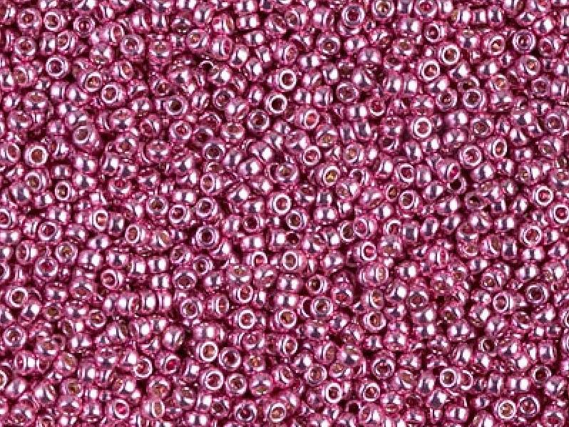 Rocailles 15/0 Duracoat feuerverzinkt Hot Pink Japanische Glasperlen Miyuki Farbe_Pink