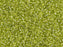 Rocailles 15/0 Chartreuse mit versilbertem Loch  Japanische Glasperlen Miyuki Farbe_Green Farbe_ Silver