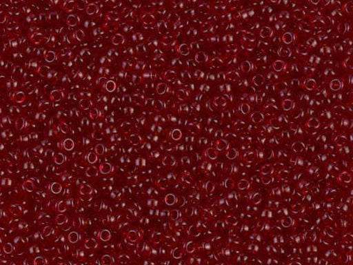 Rocailles 15/0 Transparent dunkles Rubinrot Japanische Glasperlen Miyuki Farbe_Red