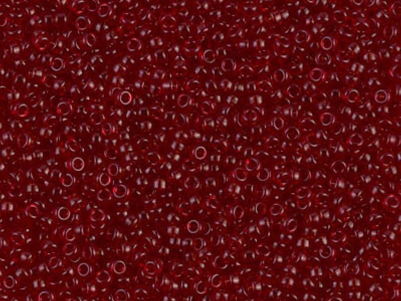 Rocailles 15/0 Transparent dunkles Rubinrot Japanische Glasperlen Miyuki Farbe_Red