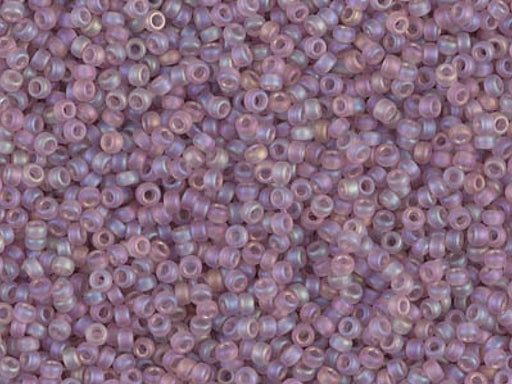 Rocailles 15/0 Transparent Rauchamethyst mattiert AB Japanische Glasperlen Miyuki Farbe_Purple Farbe_ Multicolored