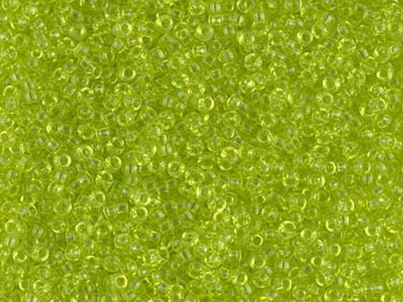 Rocailles 15/0 Transparent Chartreuse  Japanische Glasperlen Miyuki Farbe_Green