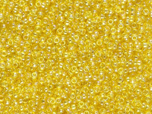 Rocailles 15/0 Transparent Gelb AB Japanische Glasperlen Miyuki Farbe_Yellow Farbe_ Multicolored
