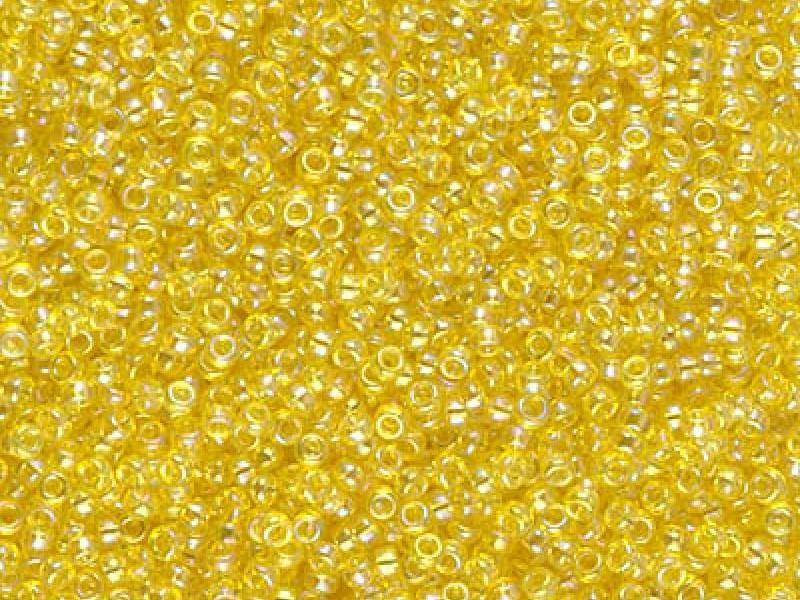 Rocailles 15/0 Transparent Gelb AB Japanische Glasperlen Miyuki Farbe_Yellow Farbe_ Multicolored