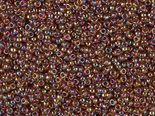 Rocailles 15/0 Transparent Topas AB Japanische Glasperlen Miyuki Farbe_Brown Farbe_ Multicolored