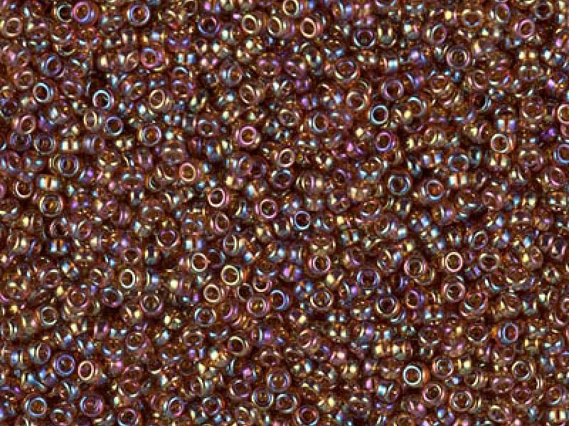 Rocailles 15/0 Transparent Topas AB Japanische Glasperlen Miyuki Farbe_Brown Farbe_ Multicolored