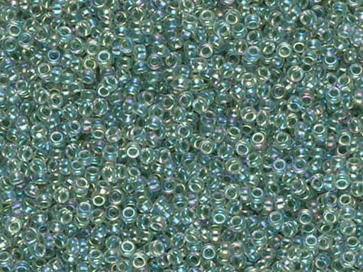 Rocailles 15/0 Kristall Lime mit AB-beschichtetem Loch Japanische Glasperlen Miyuki Farbe_Green Farbe_ Multicolored