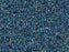 Rocailles 15/0 Aqua Blau mit AB-beschichtetem Loch  Japanische Glasperlen Miyuki Farbe_Blue Farbe_ Multicolored