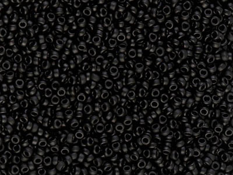 Rocailles 15/0 Schwarz matt Japanische Glasperlen Miyuki Farbe_Black