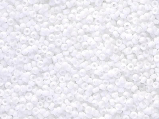 Rocailles 15/0 Weiß Opa mattiert Japanische Glasperlen Miyuki Farbe_White