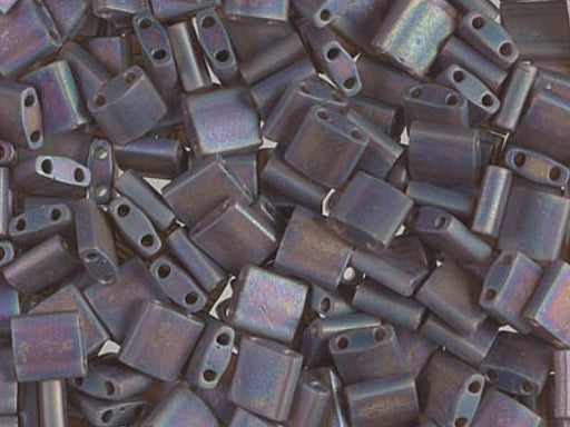 Tila™ Glasperlen  5x5 mm 2-Loch  Transparent Braun AB mattiert Japanische Glasperlen Miyuki Farbe_Brown Farbe_ Multicolored