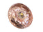 1 pc Tschechische Glasknöpfe handbemalt, Größe 8 (18.0 mm | 3/4''), Transparent mit Kettenmuster, Rosagoldener Hintergrund, Tschechisches Glas (Czech Glass Buttons)