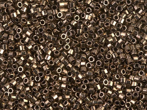 Delica Beads Cut 11/0 Metallic Bronze Japanische Glasperlen Miyuki Farbe_Brown