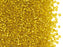 Rocailles 11/0 Hell-Bernstein mit silbergefärbtem quadratischem Loch Tschechisches Glas Farbe_Yellow Farbe_ Silver