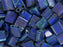 Tila™ Glasperlen  5x5 mm 2-Loch  Opak Kobalt Picasso Japanische Glasperlen Miyuki Farbe_Blue Farbe_ Brown