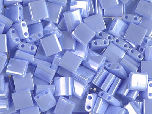 Tila™ Glasperlen  5x5 mm 2-Loch  Opak Hellperiwinkle Luster Japanische Glasperlen Miyuki Farbe_Blue