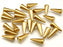 10 St. Spike Gepresste Perlen 7x17mm, Böhmisches Glas, Gold Metallic
