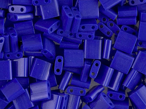 Tila™ Glasperlen  5x5 mm 2-Loch  Opak Kobalt Japanische Glasperlen Miyuki Farbe_Blue