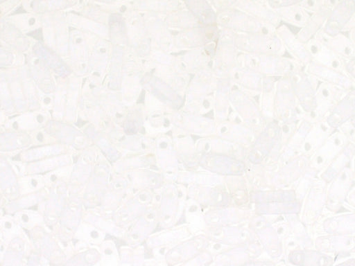 Quarter Tila™ Glasperlen 5x1.2x1.9 mm 2-Loch Kristall mattiert AB Japanische Glasperlen Miyuki Farbe_Clear