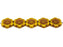 12 St. Blume Perlen 18mm, Tschechische Glas, Undurchsichtiges Gelb mit Bronzefarbener Farbe