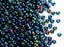 Rocailles 8/0 Blau Iris Tschechisches Glas  Blue Multicolored