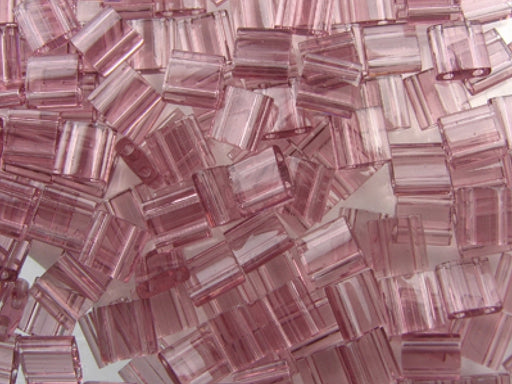 Tila™ Glasperlen  5x5 mm 2-Loch  Transparent Rauchamethyst Japanische Glasperlen Miyuki Farbe_Purple