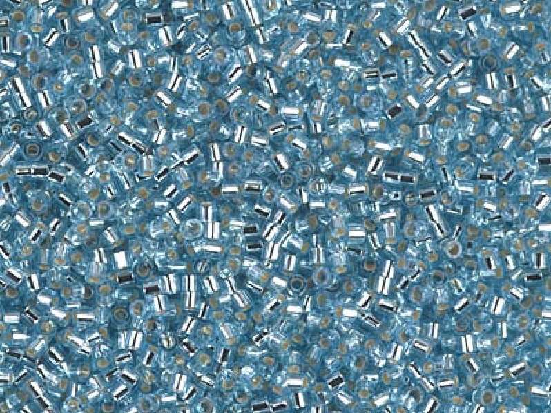 Delica Glasperlen 15/0 Aqua mit versilbertem Loch  Japanische Glasperlen Miyuki Color_Blue