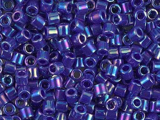 Delica Rocailles 8/0 Opak Königsblau AB Japanische Glasperlen Miyuki Farbe_Blue Farbe_ Multicolored