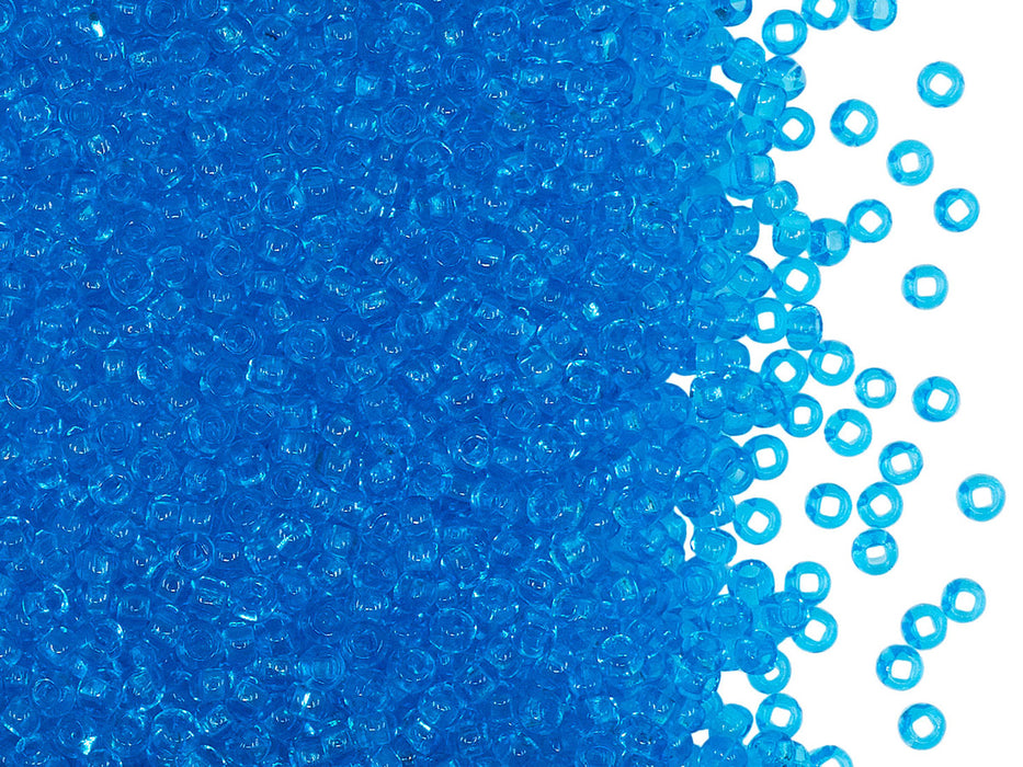Rocailles 10/0 Transparent Aquamarin Blau Tschechisches Glas Color_Blue