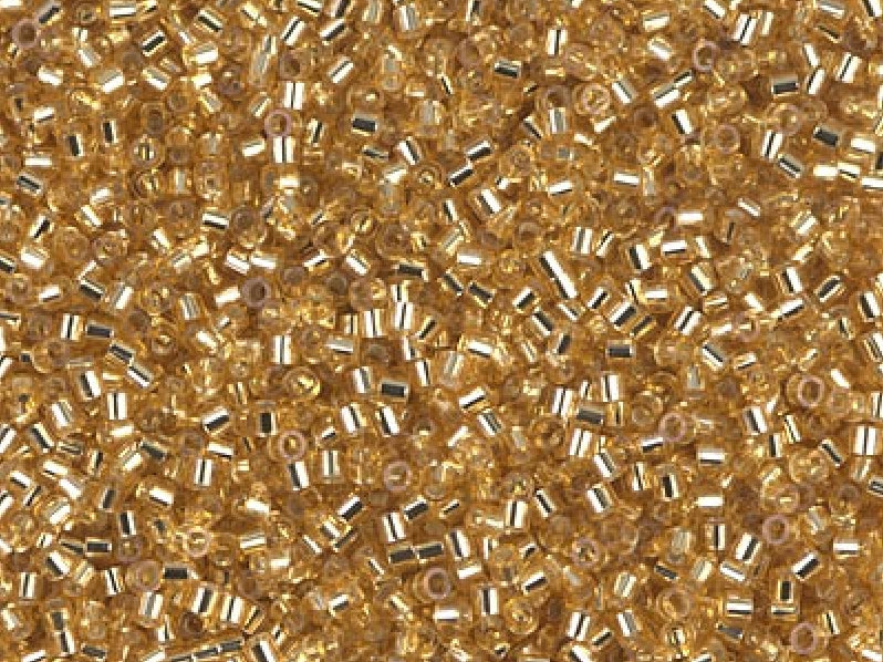 Delica Glasperlen 15/0 Gold mit versilbertem Loch Japanische Glasperlen Miyuki Color_Gold