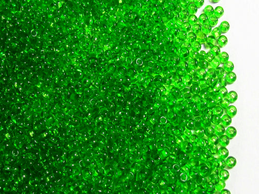 Rocailles 11/0 Hellgrün Transparent Tschechisches Glas  Green