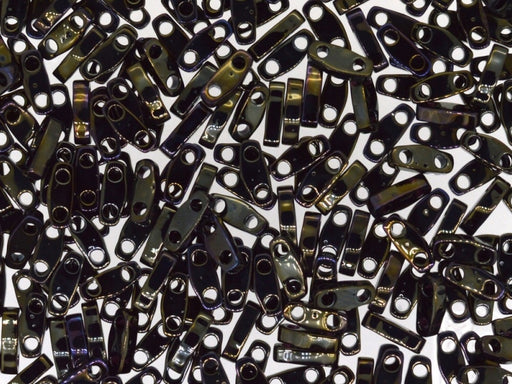 Quarter Tila™ Glasperlen 5x1.2x1.9 mm 2-Loch Metallic Braun irisierend  Japanische Glasperlen Miyuki Farbe_Brown Farbe_ Blue Farbe_ Multicolored