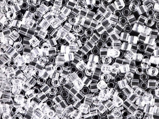 Delica Beads Cut 10/0 Transparent Kristall  Japanische Glasperlen Miyuki Farbe_Clear