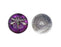 Tschechische Glascabochons 18 mm Kristall Vulkan mit Platinlibelle Tschechisches Glas Color_Purple Color_Multicolored
