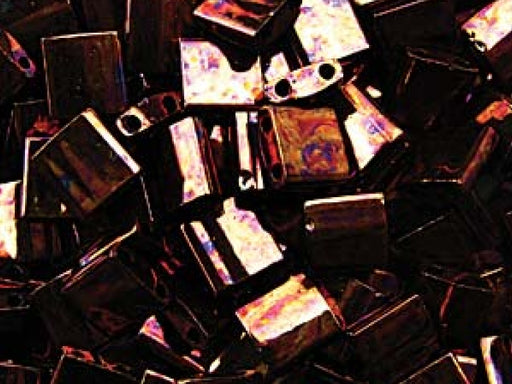 Tila™ Glasperlen  5x5 mm 2-Loch  Metallic Dunkelhimbeere irisierend  Japanische Glasperlen Miyuki Farbe_Purple